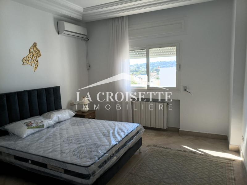 Un appartement S+3 meublé  vue sur mer à La Marsa